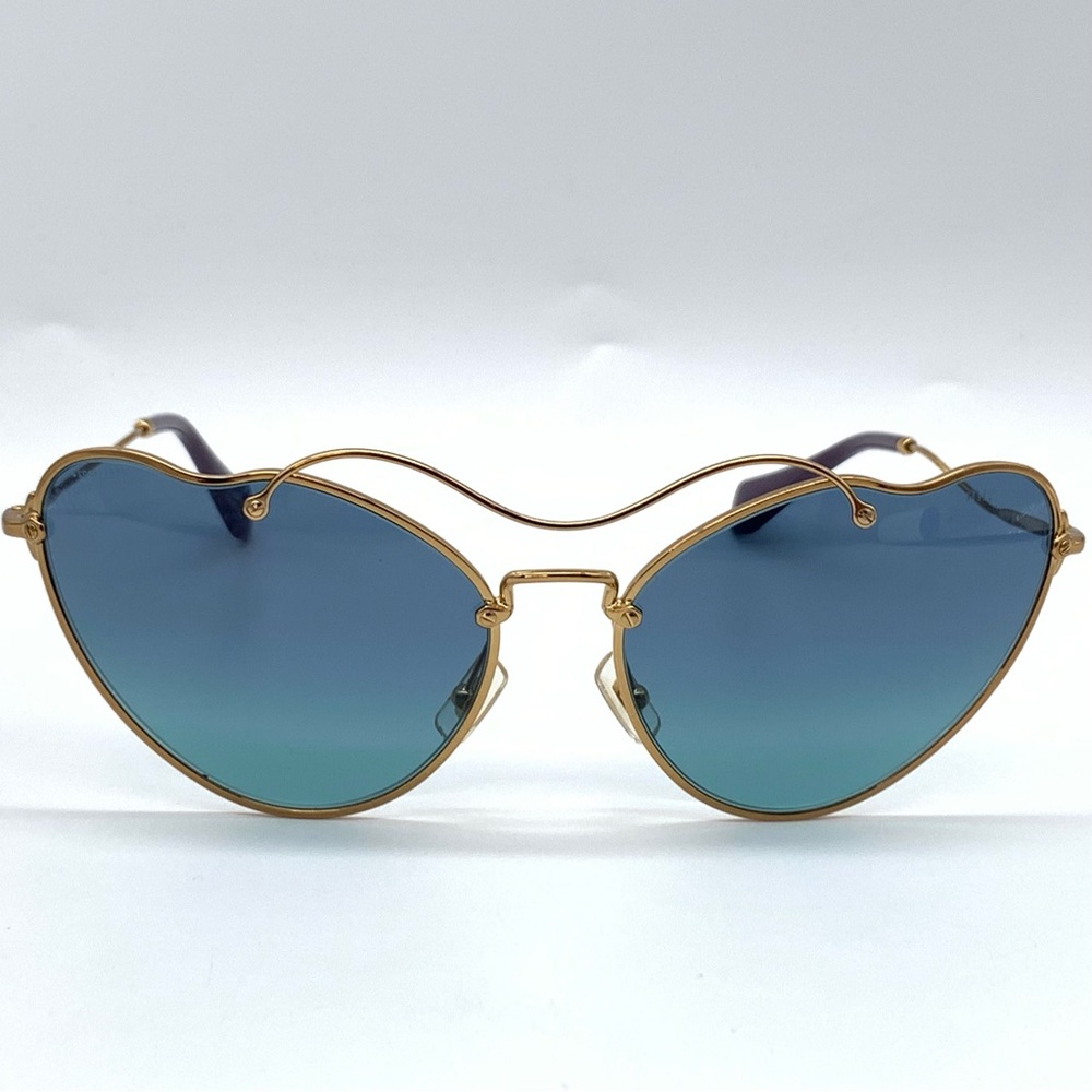 Miu Miu Blue and Gold Sunglasses